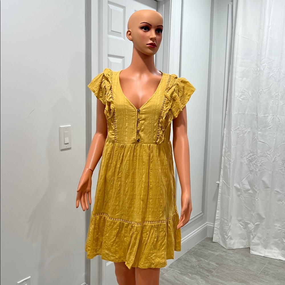 Knox Rose Mustard Ruffle Dress